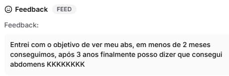 Feedback de aluno: “Entrei com o objetivo de ver meu abs, em menos de 2 meses conseguimos.”